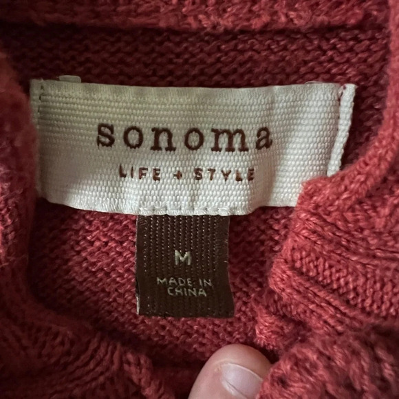 Sonoma Vintage Knitted Button Sweater Poncho Cape - Medium - Picture 4 of 5